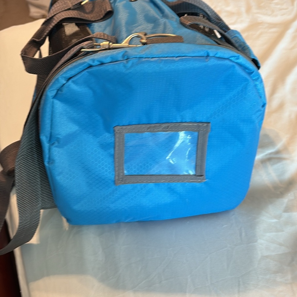 Soft-Sided Pet Carrier Blue Mesh Small Dog Cat Travel Bag 14x11x9